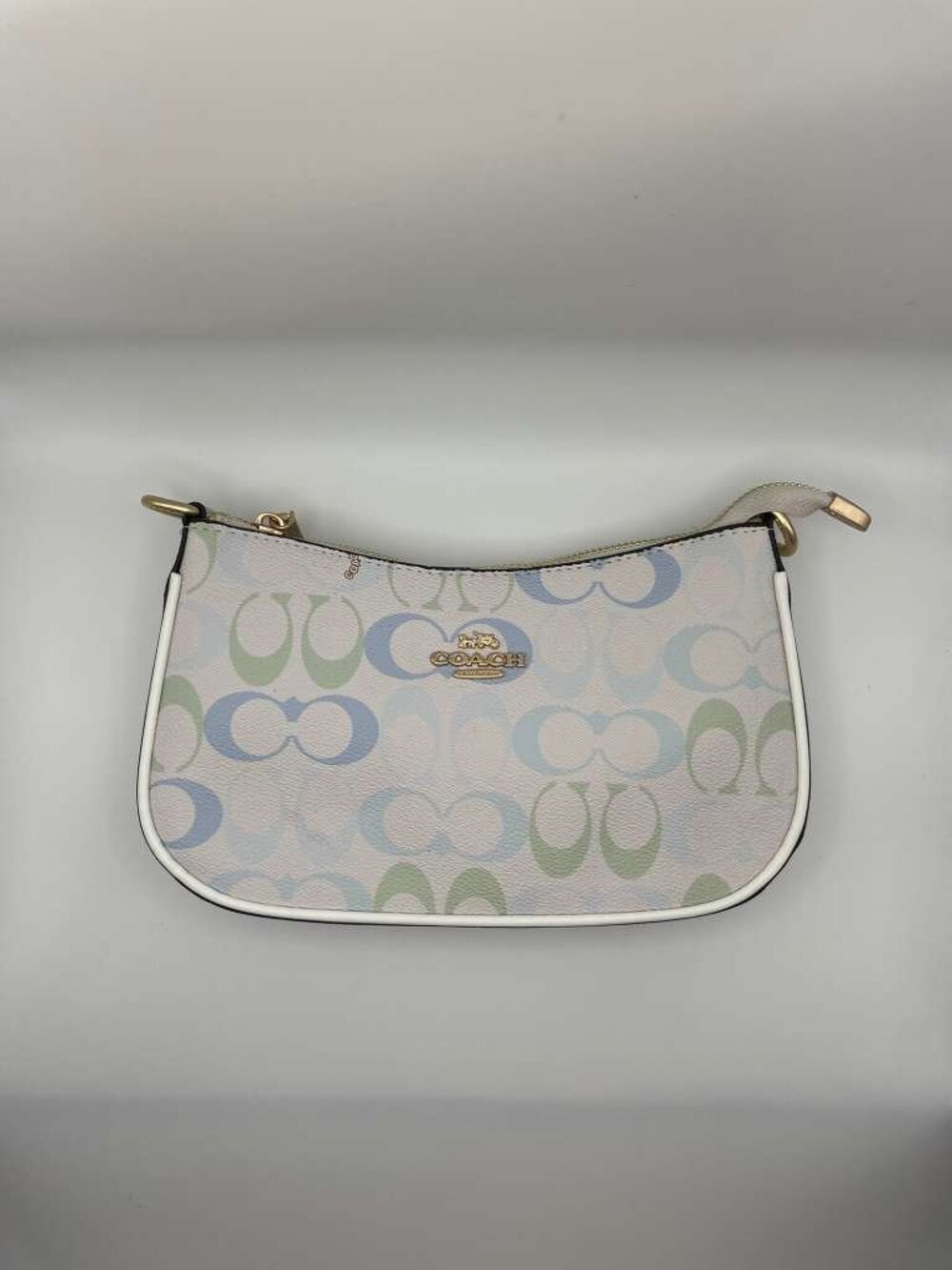 coach white and blue handbag